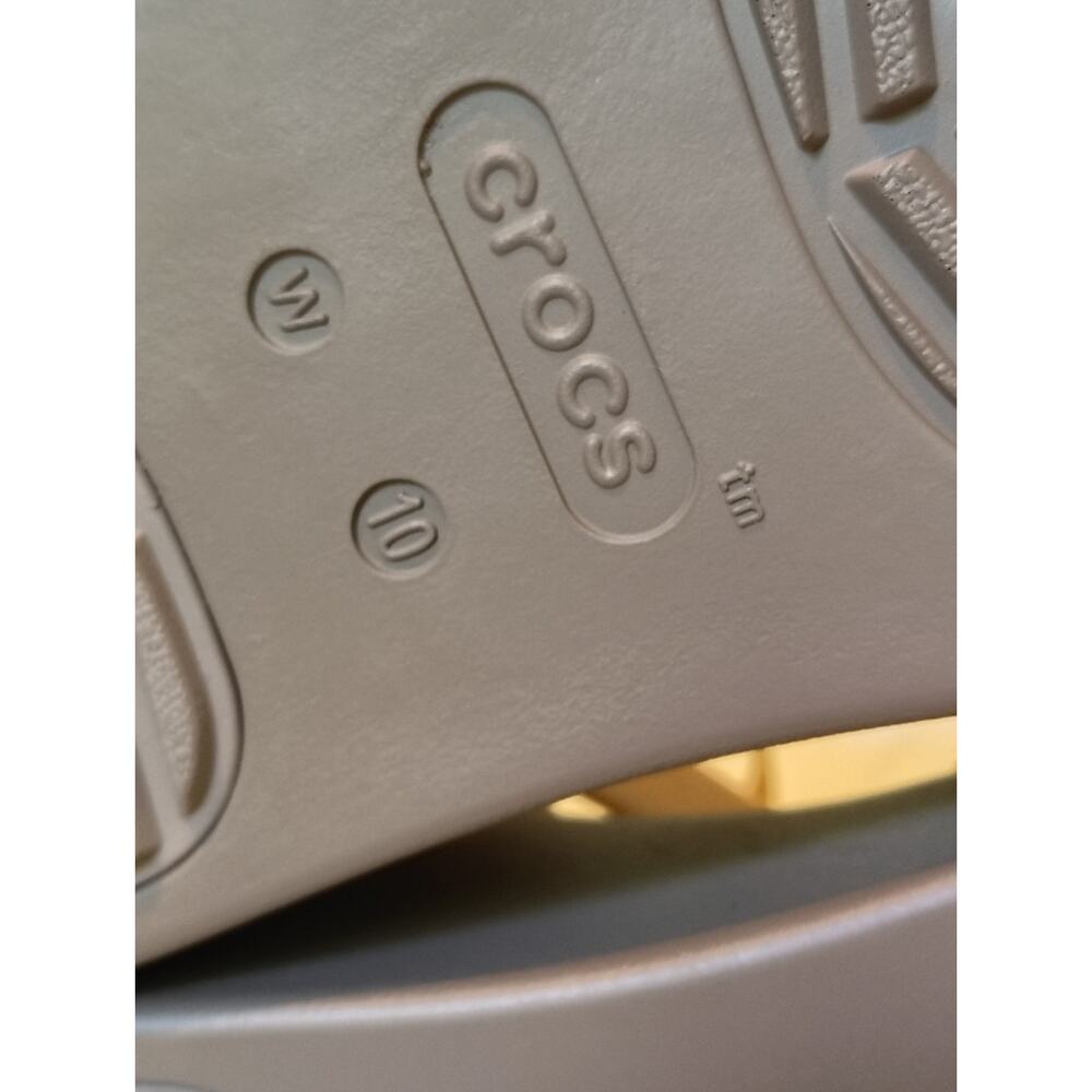 Crocs Brooklyn Women Wedge Sandals Size 10 Tan/Beige Ankle Strap Open Toe - Picture 9 of 9